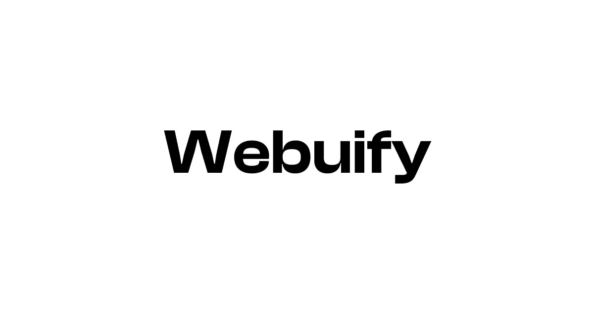 Cover image for Webuify